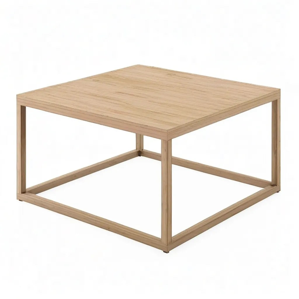 Stolik kawowy, 80 x 80 x 45 cm kwadratowy stolik do kawy w dębie naturalnym