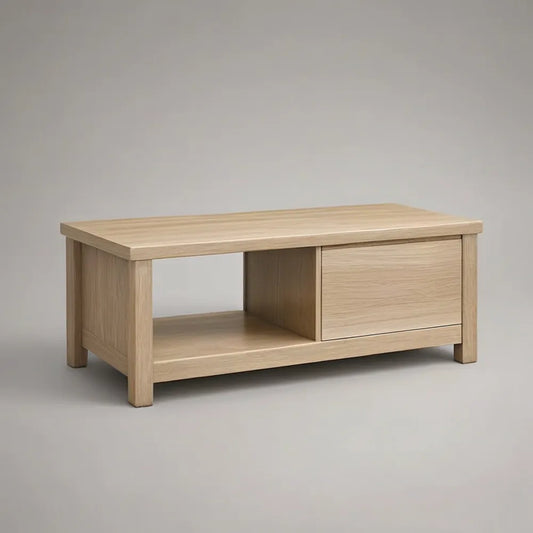 Stolik kawowy, Prostokątny stolik do kawy 120 x 60 x 45 cm w MDF z szufladą