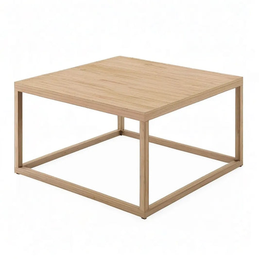 Stolik kawowy, 80 x 80 x 45 cm kwadratowy stolik do kawy w dębie naturalnym